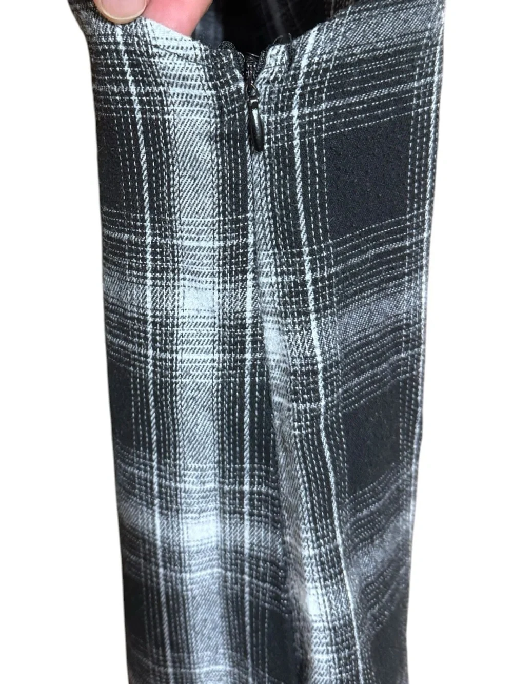 SHEIN Plaid Overall Jumpsuit M Black/White EUC